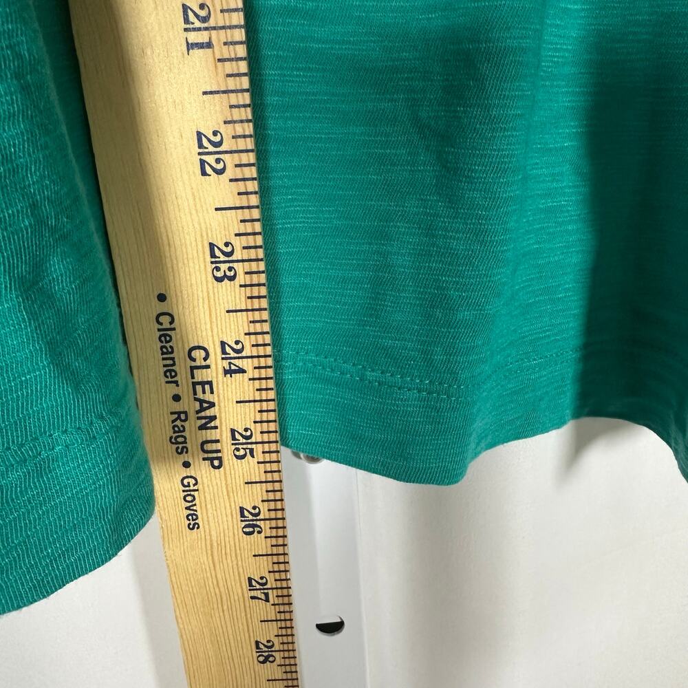 Chico's Cotton Slub Puff Sleeve Tee Bright Green 2 US‎ L Summer Closet Staple - Picture 8 of 8